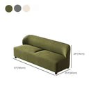 Trendy Solid Color Stain Resistant Loveseat in Emerald Green/Auburn/Beige for 2 People