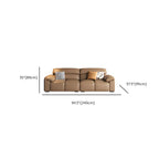 Mocha Full Grain Leather Standard/Single Sofa with 3/1 Pillows