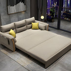Brown Convertible Settee Furniture Flared Arm Standard Bed Settee