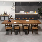 Modern Dining Room Set 1/4/9 Pcs Solid Wood Dining Set with Rectangle Table