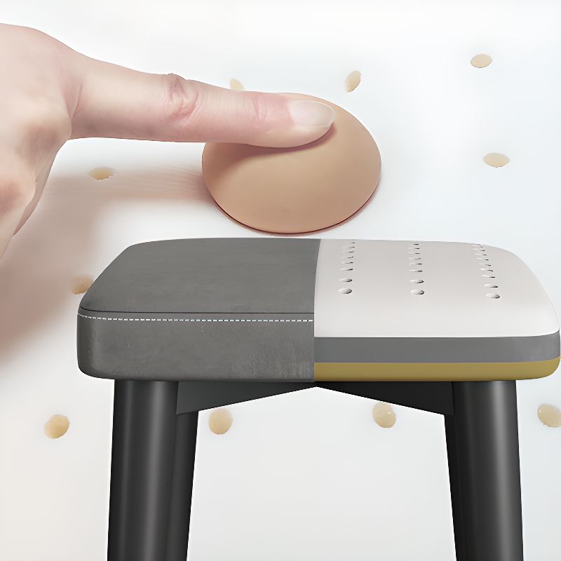 Alloy Work Stool with Upholstered Seat