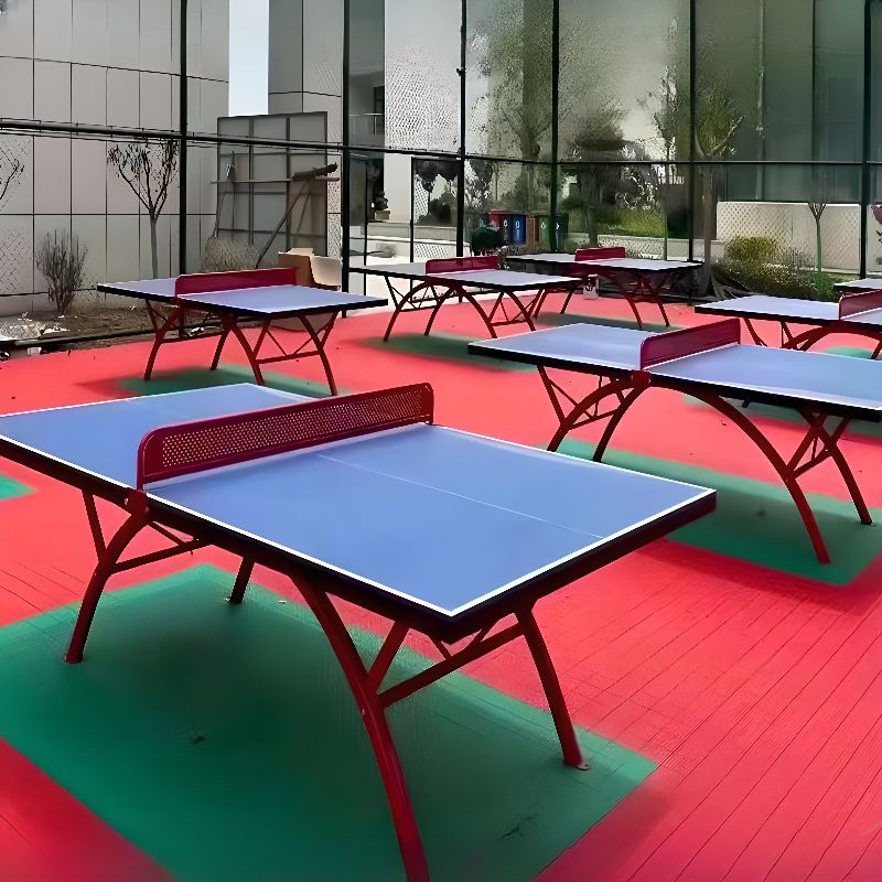 Versatile Ping Pong Table with Synthetic Laminate Top in Dark Blue, Suitable for Indoor and Outdoor Use, Includes Table Tennis Paddle