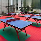 Versatile Ping Pong Table with Synthetic Laminate Top in Dark Blue, Suitable for Indoor and Outdoor Use, Includes Table Tennis Paddle