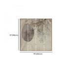 Light Gray Opaque Fold-up Screen Divider with 4 Panels, Double Sided Print, and Independent Design