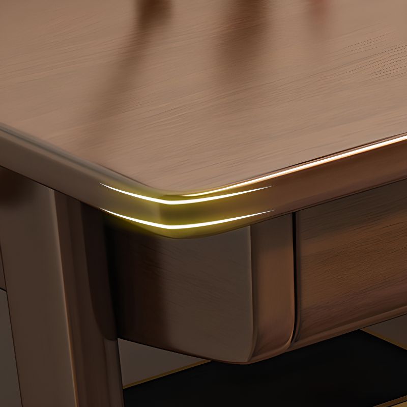 Rectangular Cocoa/Wood Color/Chalk Office Set/Office Desk Writing Desk with Padded Chair(s), Drawers, Exterior Shelving & Desk