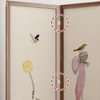 Cocoa Translucent Indoor Foldable Temporary Wall Divider with Gauze, 3/4 Panels, Standalone