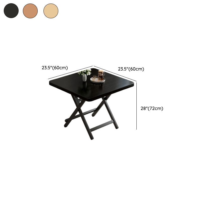 Laminate Dining Table with Crossed Legs, Scratch-repellent, Foldable Square Top for 2-seater