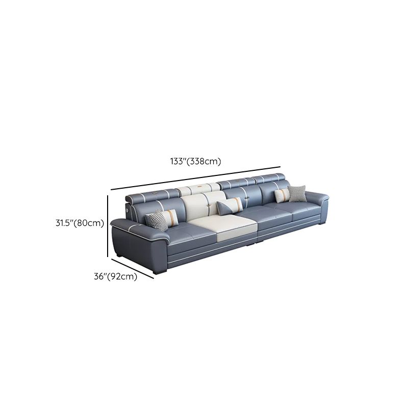Modern Living Room Sectional Couch Stain-Resistant Cushion Back Sofa