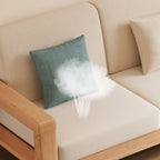 Modish Solid Color Stain Resistant Standard Sofa in Light Gray/Off-White with Seating for 5/4/3 and 3/4 Pillows