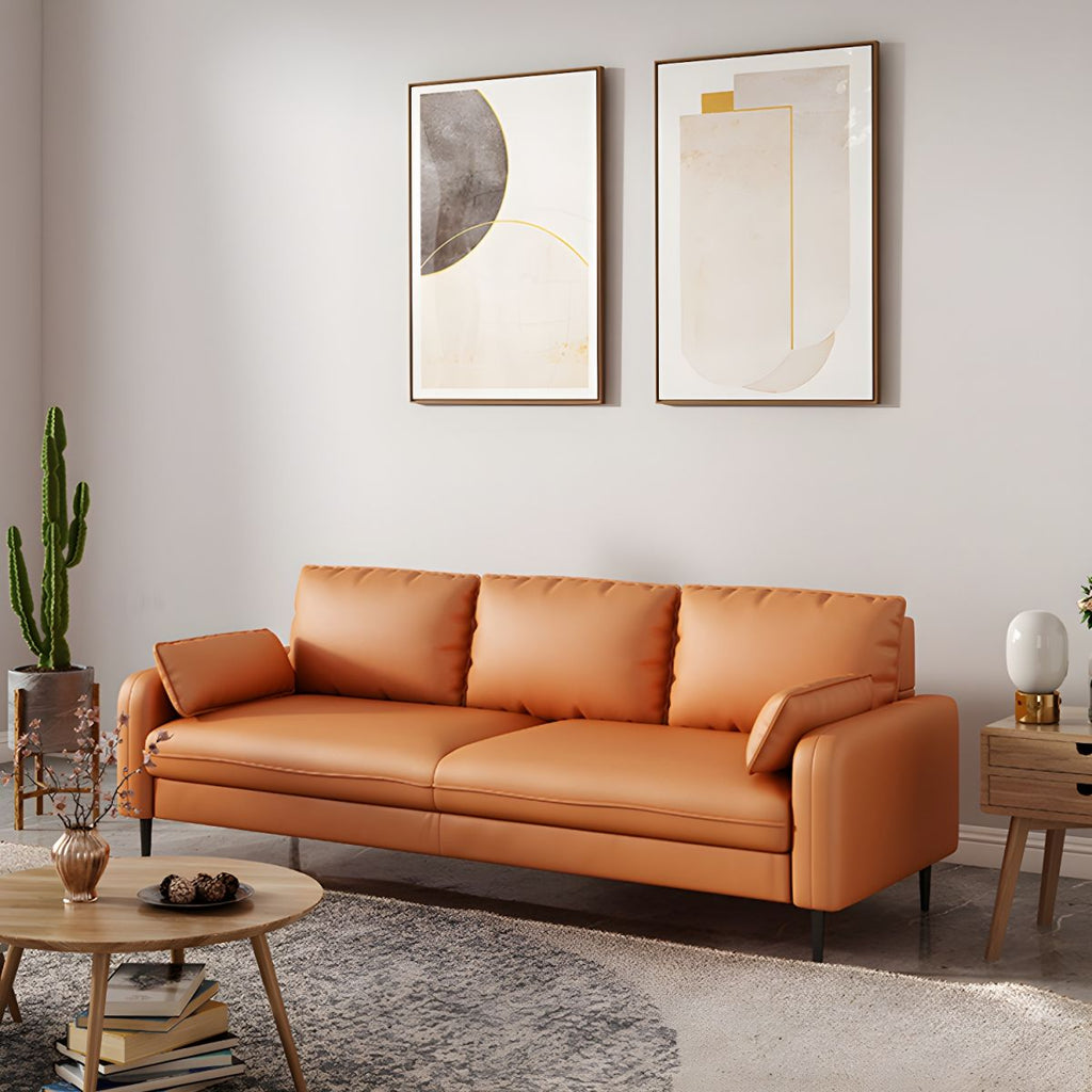 Modern Pillow Back Sofa with Storage Not Included for 35-40 Women
