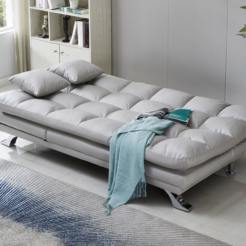 Dove Grey/Lime Green/Citrus Color Sleeper for Drawing Room with Biscuit Back