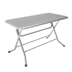 Silver Simplistic Foldable Chair with Eased Edge and Alloy Cover, Assembly Required