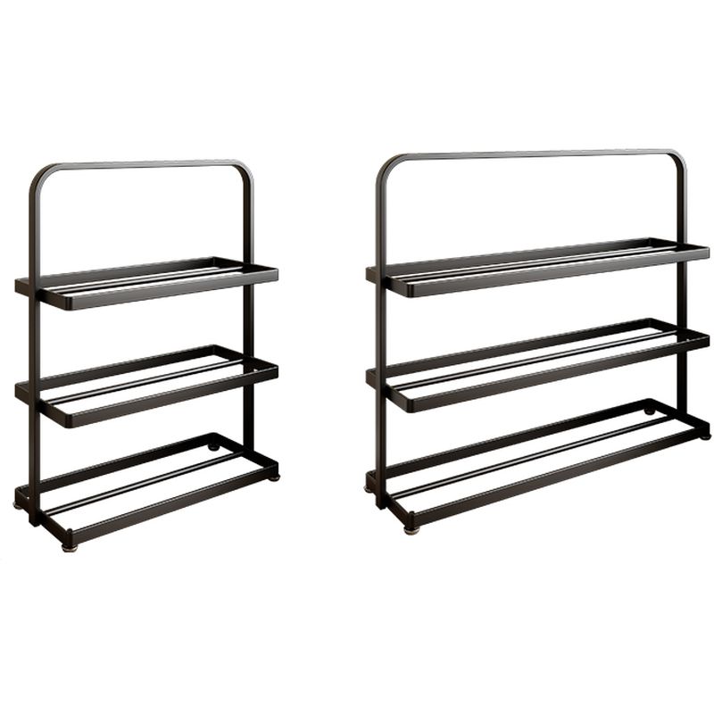 Art Deco/Glam Iron Rectangle Shoe Rack with 3 Shelves for 1-10 Pairs in Drawing Room