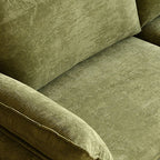 Trendy Stain Resistant Loveseat in Flannel with Butter Color/Light Blue/Beige Upholstery, Seats 2 with Receptacle Storage and Slipcover