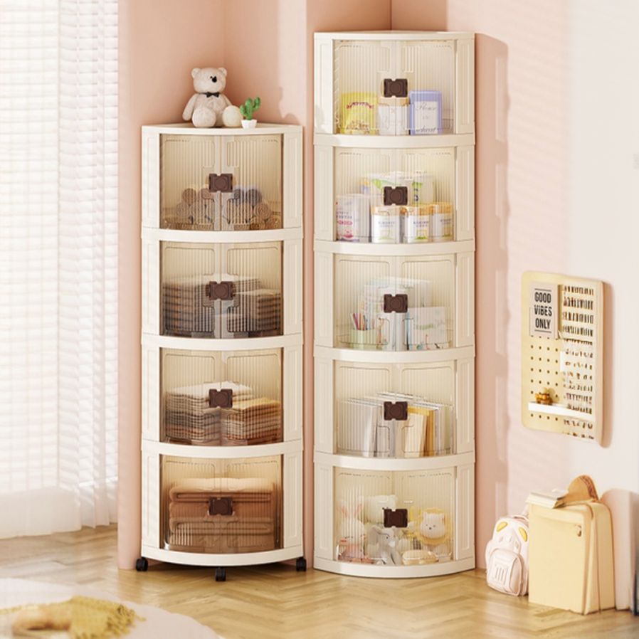 Modern Simple Style Nook Accent Cabinet with Damp-proof Closet, Synthetic Countertop in Chalk