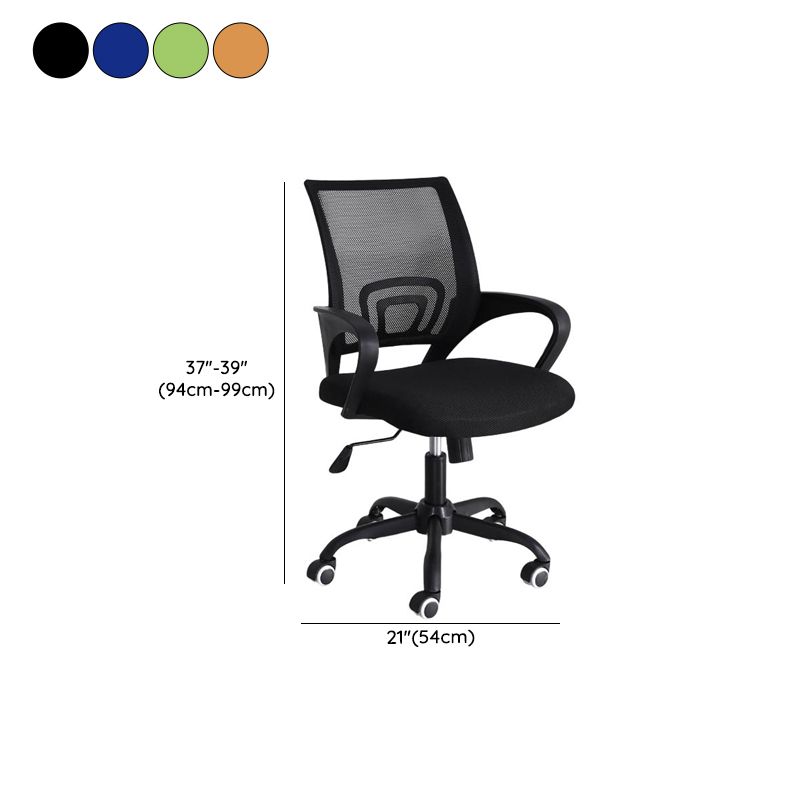 Midnight Black Framed Tilt Available Multi-levelled Single Color Glide Office Chair with Armrest, Wheels and Lumbar Support