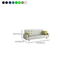 Standard Sofa in Midnight Black/Cerulean/Olive Green with Pu Leather and Armrest
