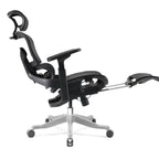 Mesh Office Chairs with Leg Rest, Waterfall Seat, Lumbar Support, Headrest & Height Adjustable Armrests, Tilt Available