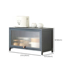 Simplistic Bambusa Standard Microwave Shelf Cabinet with Multiple Cabinets, Shelves, and Doors