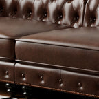 Drawing Room Standard Sofa/Loveseat in Midnight Black/Sage/Espresso with Armrest