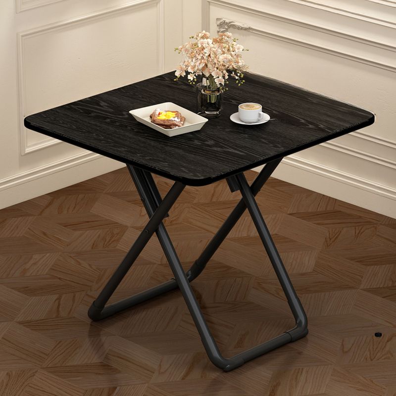 Laminate Dining Table with Crossed Legs, Foldable Square Design for 2-Seater, Anti-Fouling