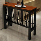 Sleek Modern Armless Bar Stool Set with Footrest - Stylish Seating for Your Home Bar