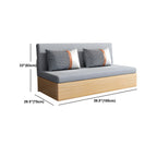 Cotton Blend Contemporary Convertible Bed Sofa Couch with Pillows