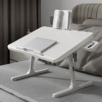 Trendy Engineered Wood Computer Stand with Flexible Height, Compartment, and Ergonomic Tilt