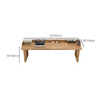 Casual Writing Desk with Easy Assembly, Odor Resistant Sleigh Base, Natural Wood Top, Unattached