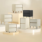 Casual Composite Wood Drawer Storage Nightstand