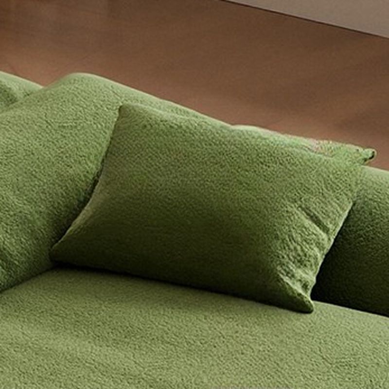 Modish Solid Color Stain Resistant Standard Sofa in Emerald Green, 4-seater/3-seater/for 2 with 2 Pillows