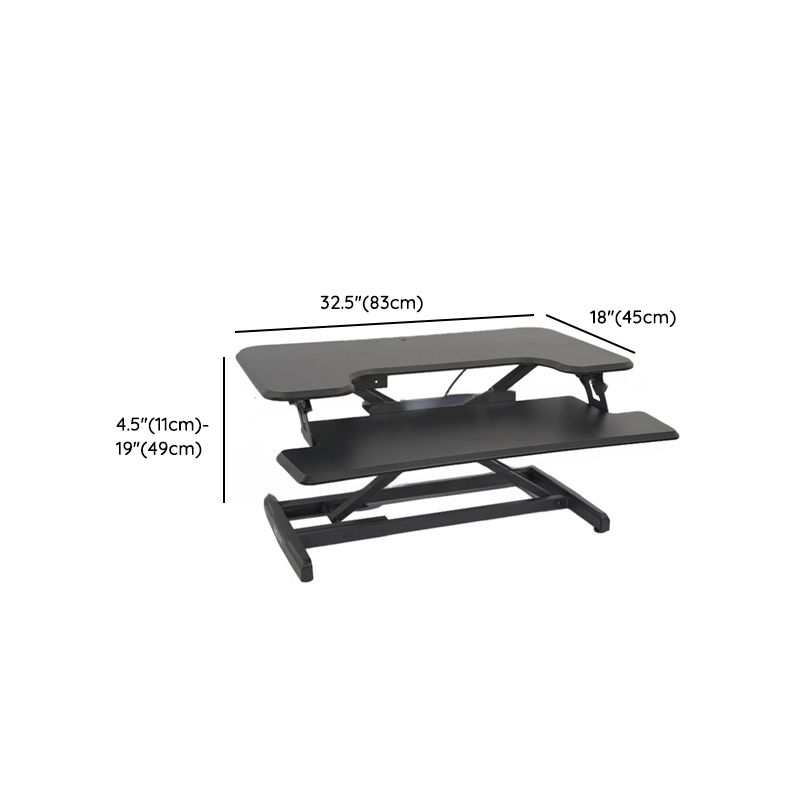 Casual Engineered Wood Notebook Stand with Adjustable Height and Shelves