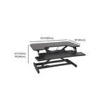 Casual Engineered Wood Notebook Stand with Adjustable Height and Shelves