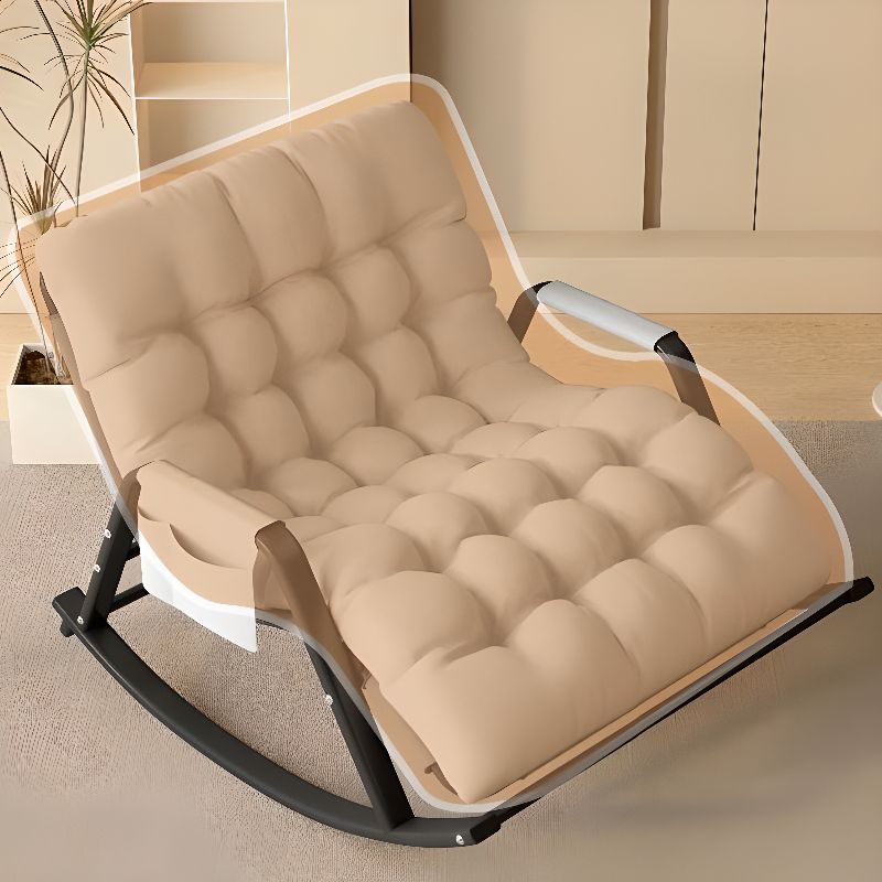 Casual 2 Person Rocking Chair Couch, Stationary with Rear Back