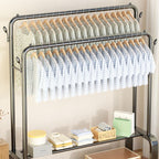 Contemporary Steel Coat Rack with Stockroom, 2 Shelves/4 Shelves/5 Shelves & Alloy Hook