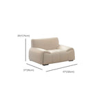 White Standard/Single Sofa with 3 Pillows for Drawing Room