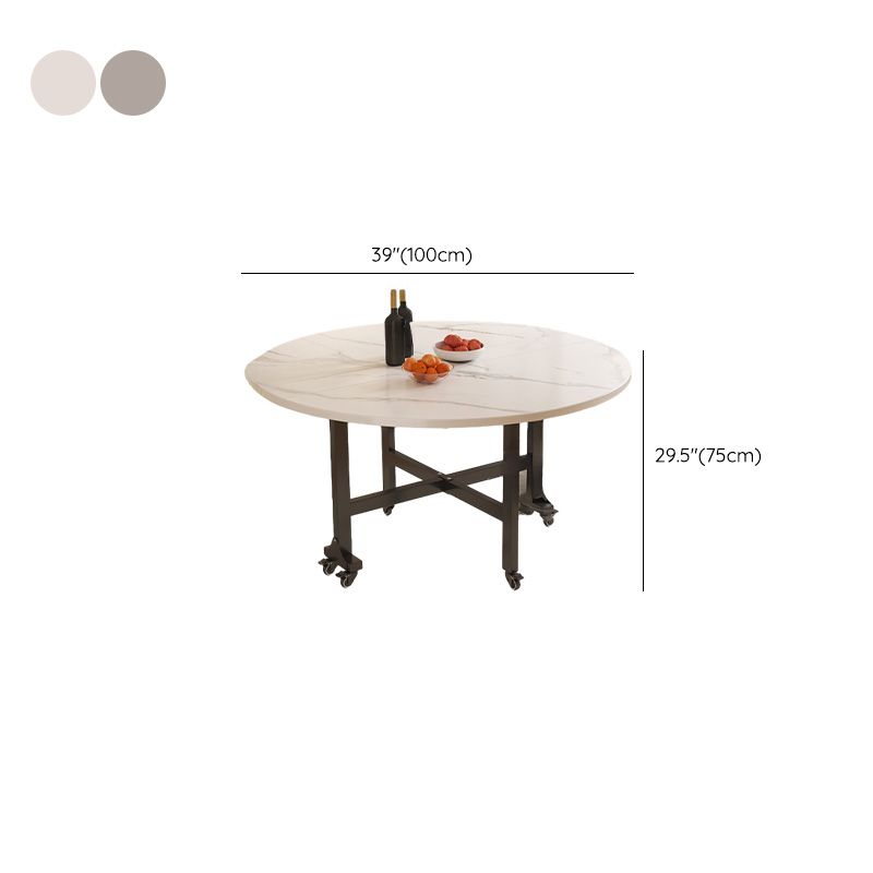 Trendy Folding Circular-shaped Foldable Banquet Table with Rust Resistant Laminate Top