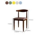 Simple Dinette Side Chair with Ventilated Back, Cushioned Upholstery, Steel Legs, and Foot Pads