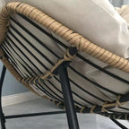 Casual Rocking Chair Couch with Rear Back and Stationary Design