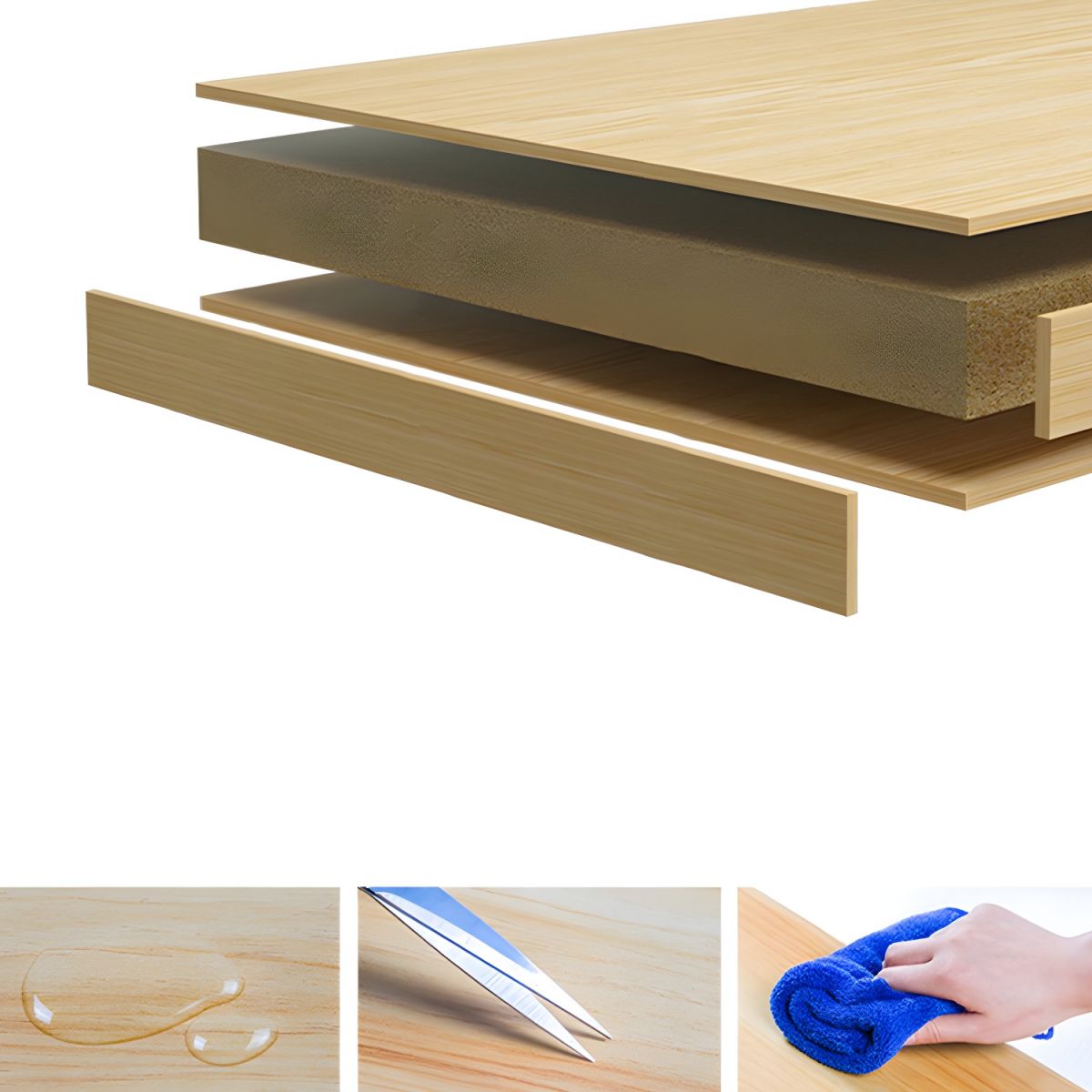Modern Lockable Wood Filing Cabinet with Key Lock & Drawer / Cabinet