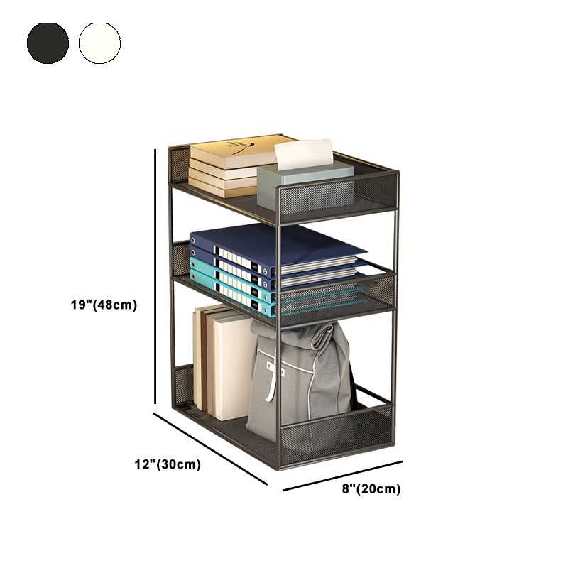 All Ages Metal Tool Roll Cart with 4 Wheels and 3 Tier/2 Shelves