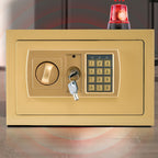 Steel Security Safe with Battery Included, Pry Resistant, Lockable with Keys