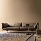 Modern Solid Color Scratch-defiant Standard Sofa/Loveseat/Single Sofa in Grey for 4/3/2-seater