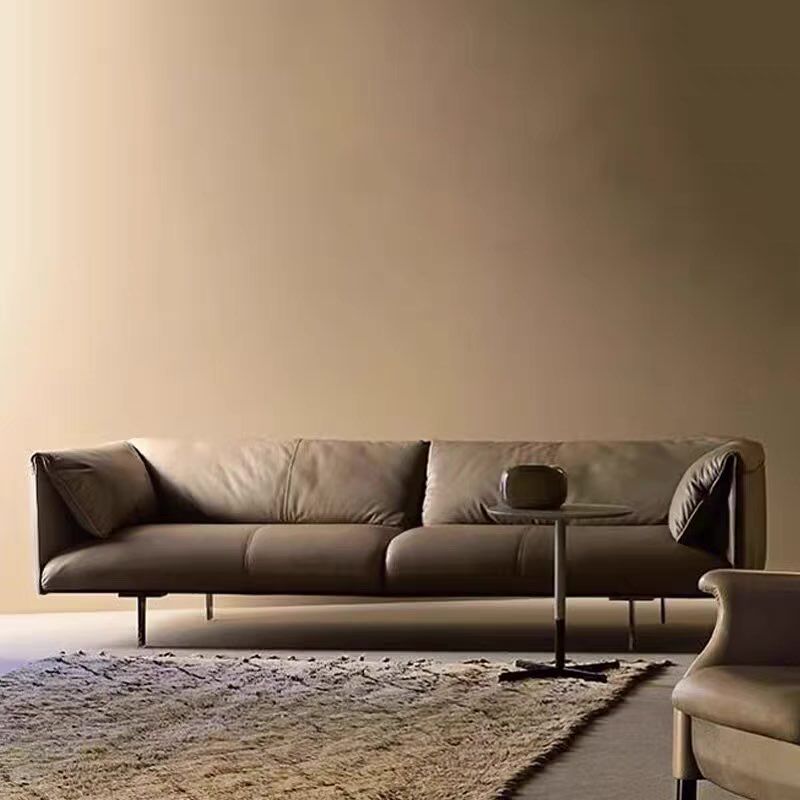 Modern Solid Color Scratch-defiant Standard Sofa/Loveseat/Single Sofa in Grey for 4/3/2-seater