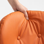 Adaptable Height Rotatable Moveable Upholstered Task Stool with Mid-Back, Metal Frame and Detachable Casters