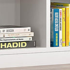 Modern Horizontal/Vertical Cubes Storage in Wood with Closed Back and 3-Shelf/4 Shelves
