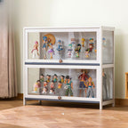 Bambusa Flooring Curio Cabinet with Stockroom, 4 Cabinets/3 Cabinets/2 Cabinets, 4 Shelves/3 Shelves/2 Shelves, 4 Doors/3 Doors/2 Doors