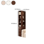 Detached Damp-proof Scratch-immune Accent Cabinet with 4 Exterior Shelves, Glazed Door, Chalk/Sepia Top, and Soft Close Drawer