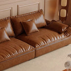 Tear Resistant Mocha Standard/Single Sofa with 3/1 Pillows