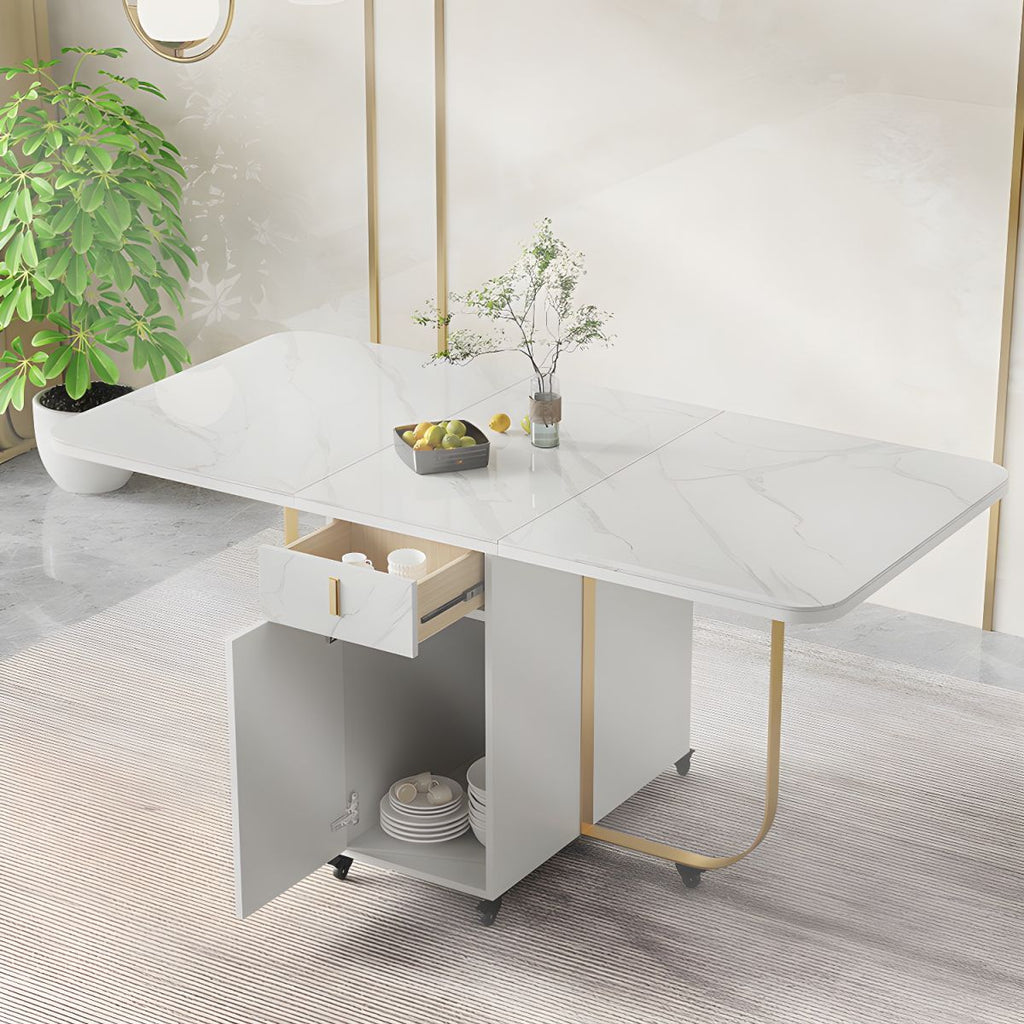Modern Style Foldable Table Set 1/2/3/7 Pieces Dining Set for Home